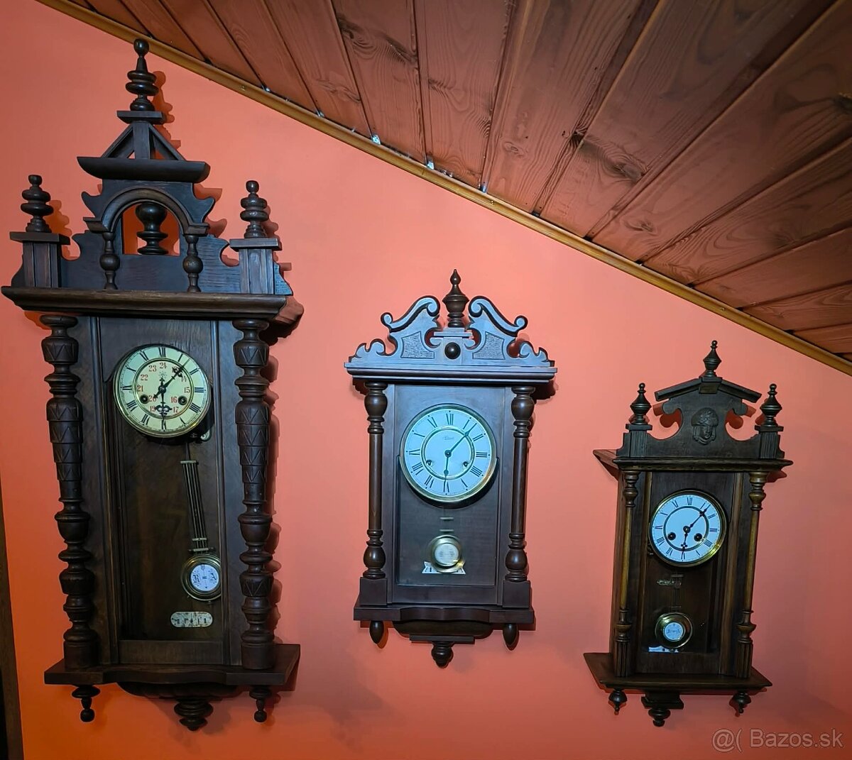 starožitné dvojzávažové hodiny - 5