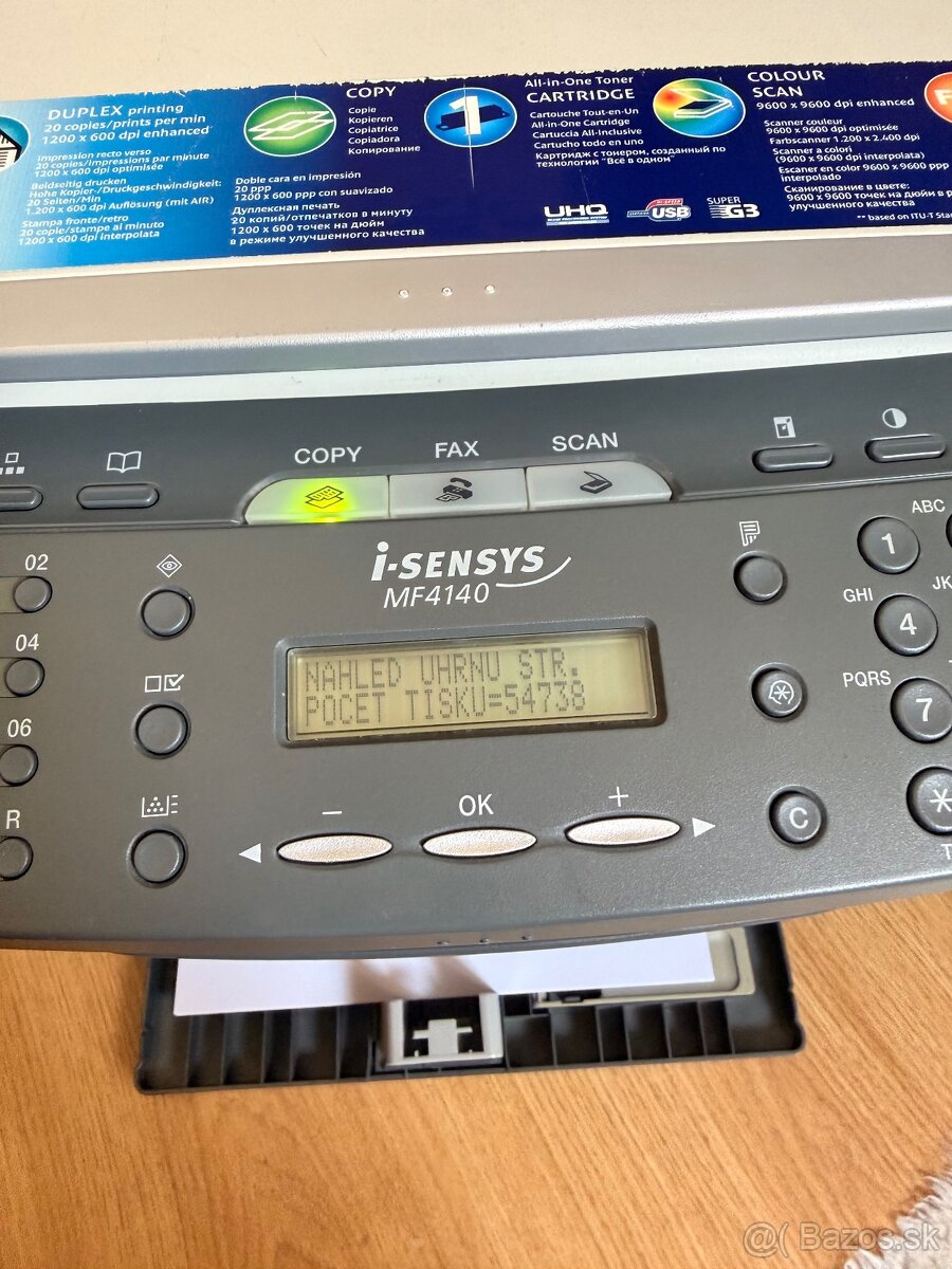 Predám Canon MF4140 – čiernobiela laserová tlačiareň + toner - 5