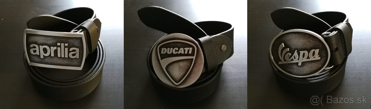 Luxusní kožený opasek s přezkou VESPA - nový, nepoužitý - 5