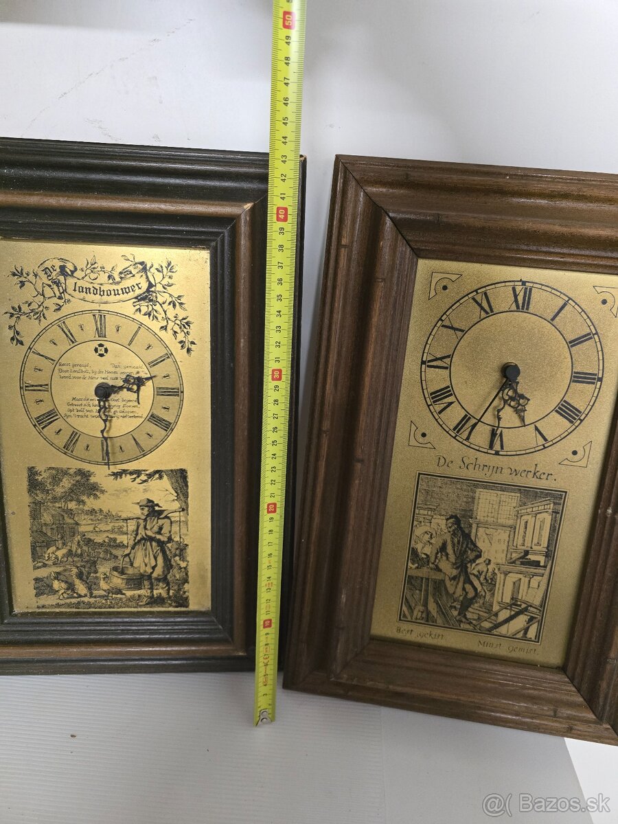 Nástenné drevene hodiny 2x + kríž - 5