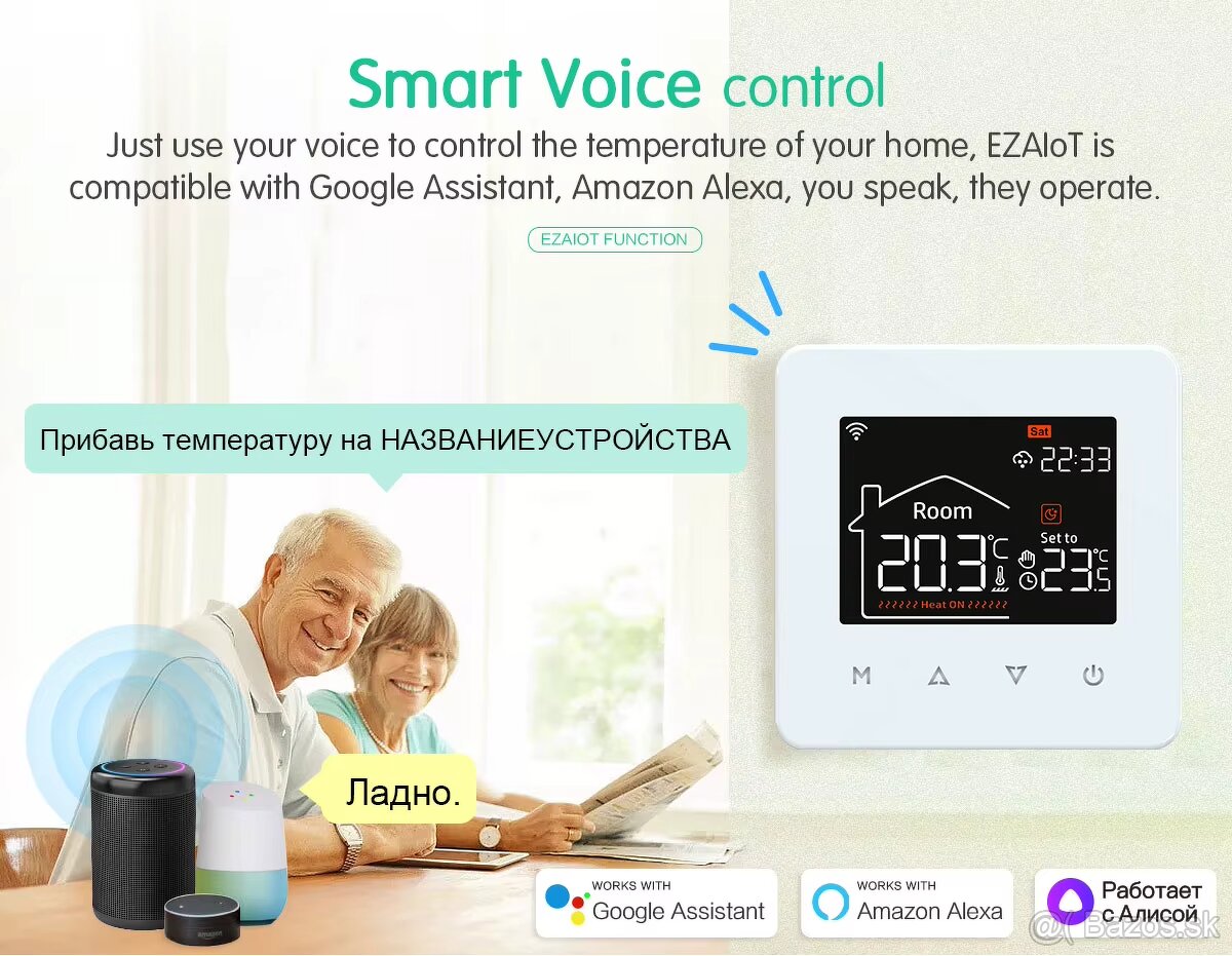 Smart thermostat kúrenia čierny - 5
