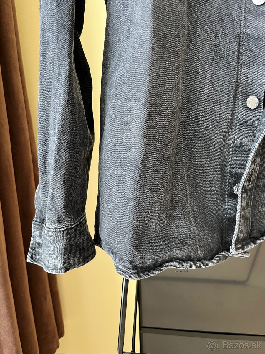 Riflová košeľová bunda M - 5