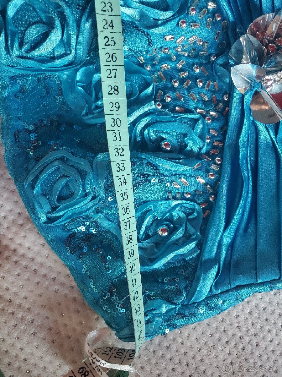 Tyrkysove spoločenské šaty - 5