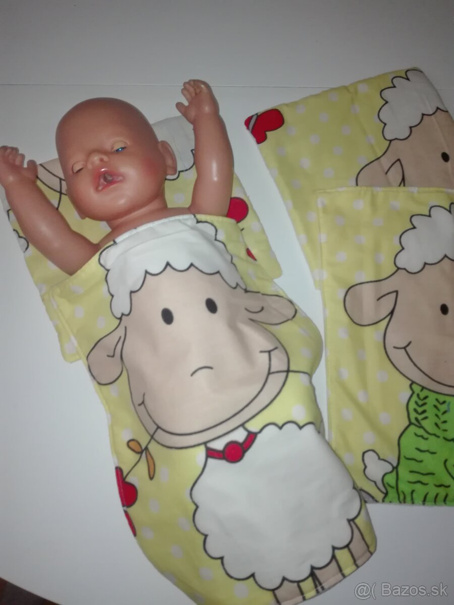 Deka s vankúšom a zavinovačky pre bábiky - 5