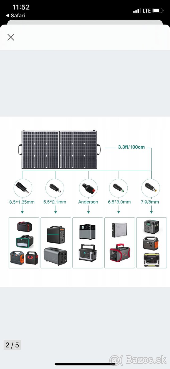 Predam Skladací solárny panel SWAREY 100W - 5