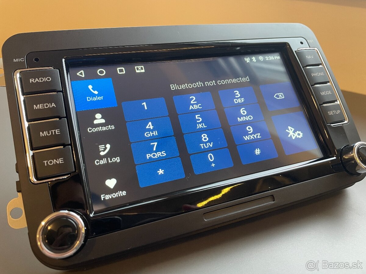 VW, SEAT, ŠKODA 7” 2DIN ANDROID autorádio, CARPLAY 4GB+64GB - 5