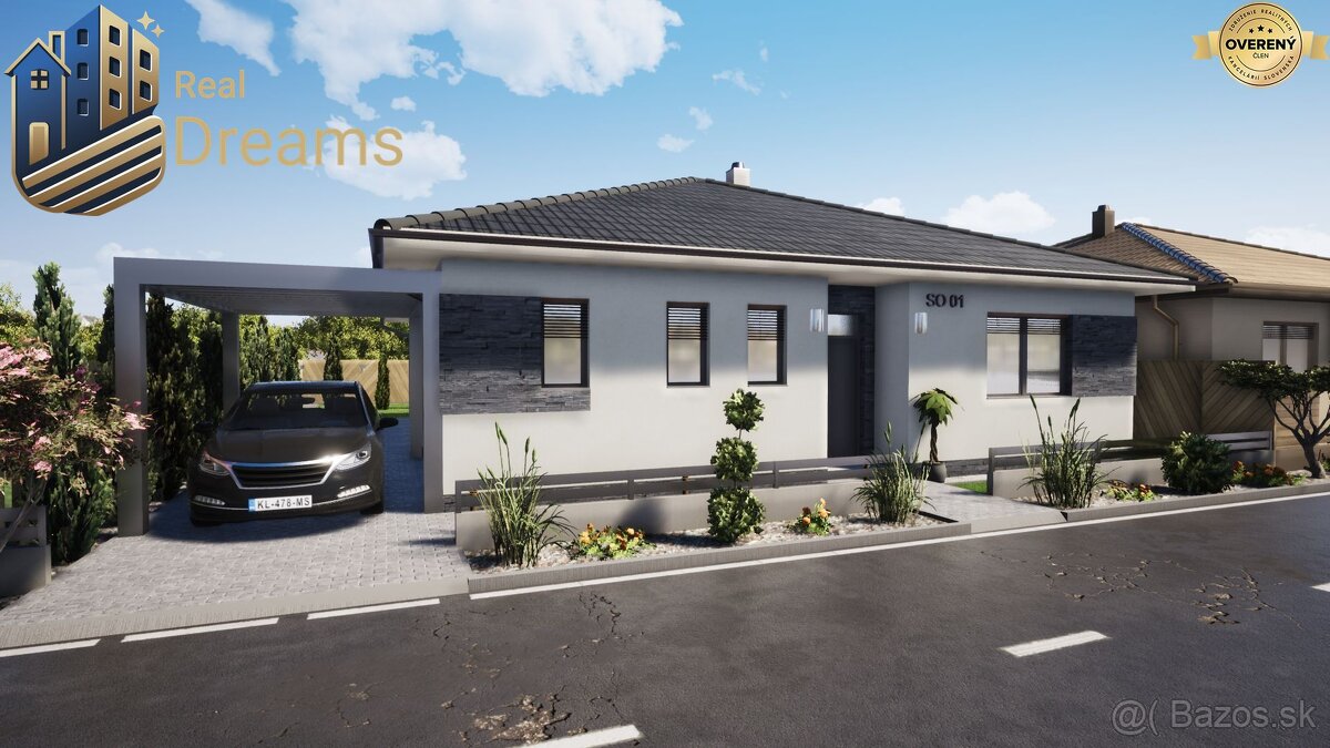 EXKLUZÍVNA NOVOSTAVBA V OBCI CHRABRANY – 4 IZBY, 600 m² POZE - Pohľad 5