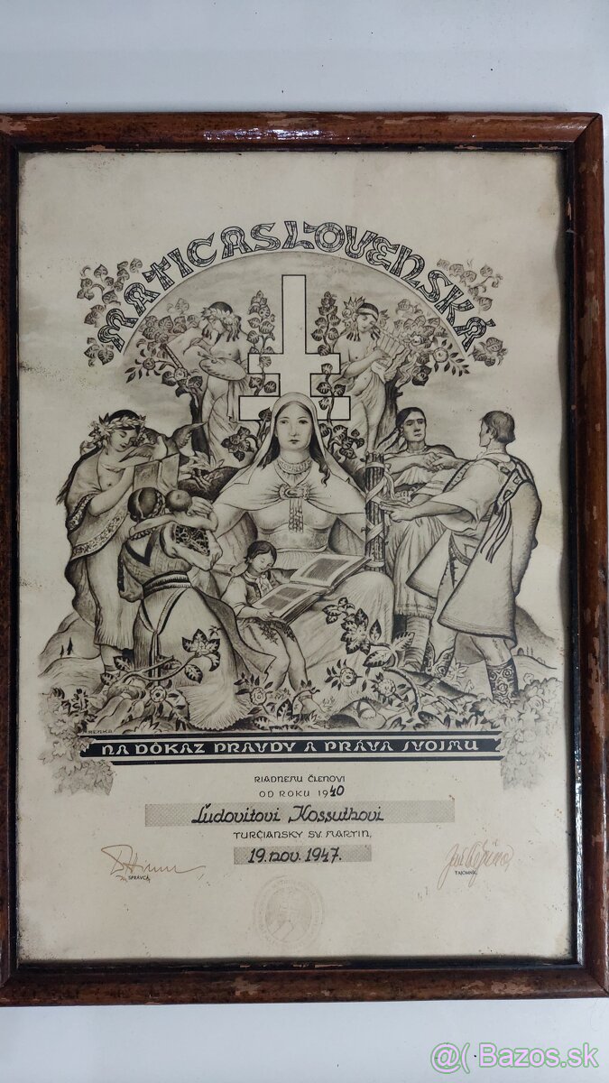 MARTIN BENKA-MATICA SLIVENSKA LITOGRAFIA ČLENSKÝ DIPLOM - 5