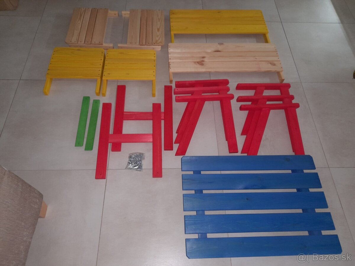 Detské drevené vonkajšie / vnútorné sedenie Dobar - 5