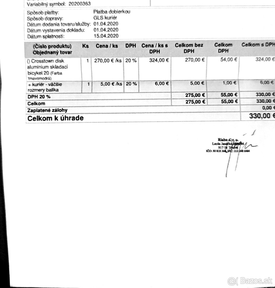 Predám skladací hliníkový bicykel 20" - 5