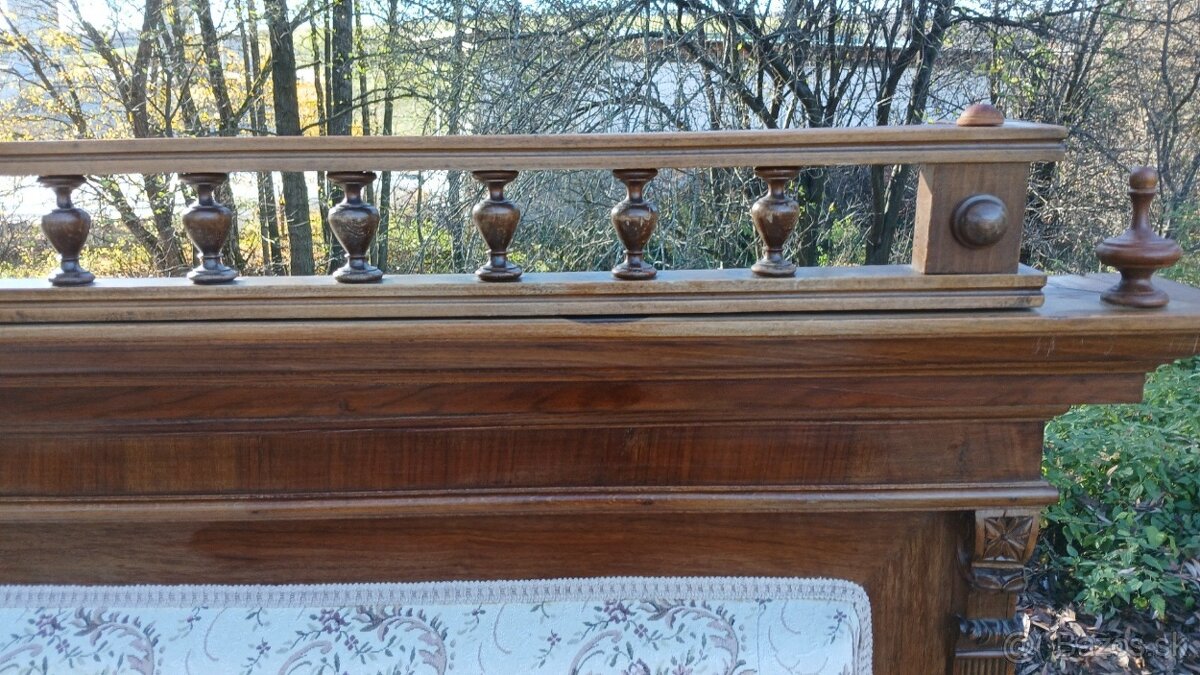 Secesná masivna trojsedačka - 5