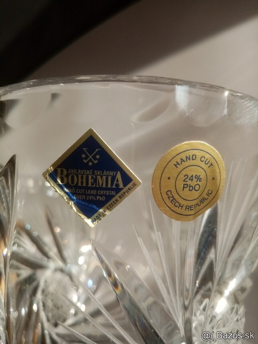 Krištáľová váza Bohemia,kabaret - 5