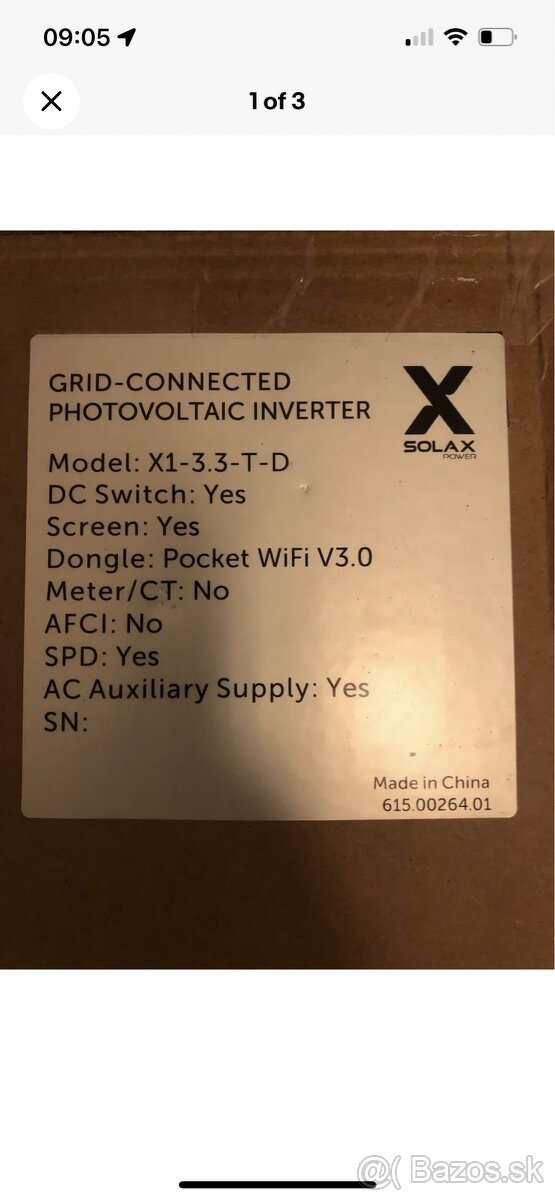 solax x1 menič inverter 3.0kw - 5