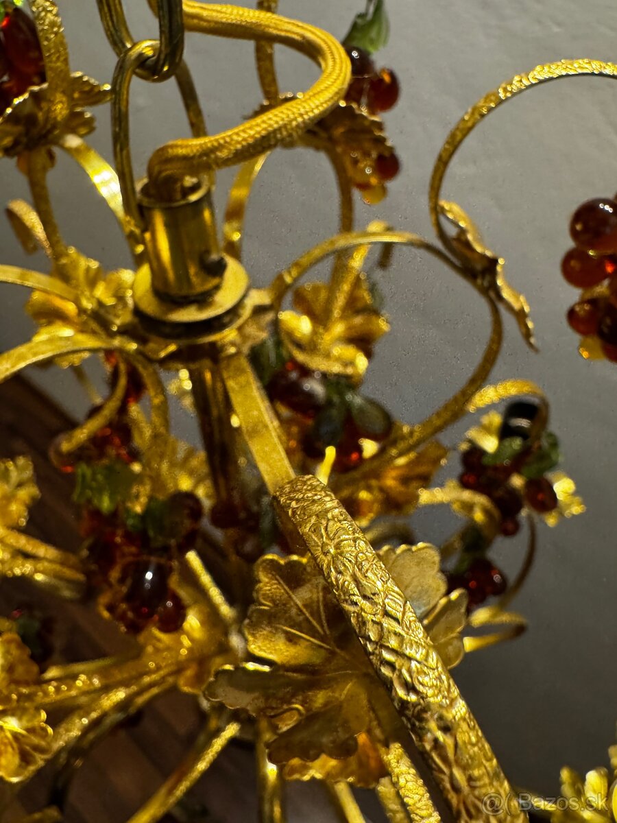 Starožitný luster ŽELEZNOBRODSKÉ SKLO - 5