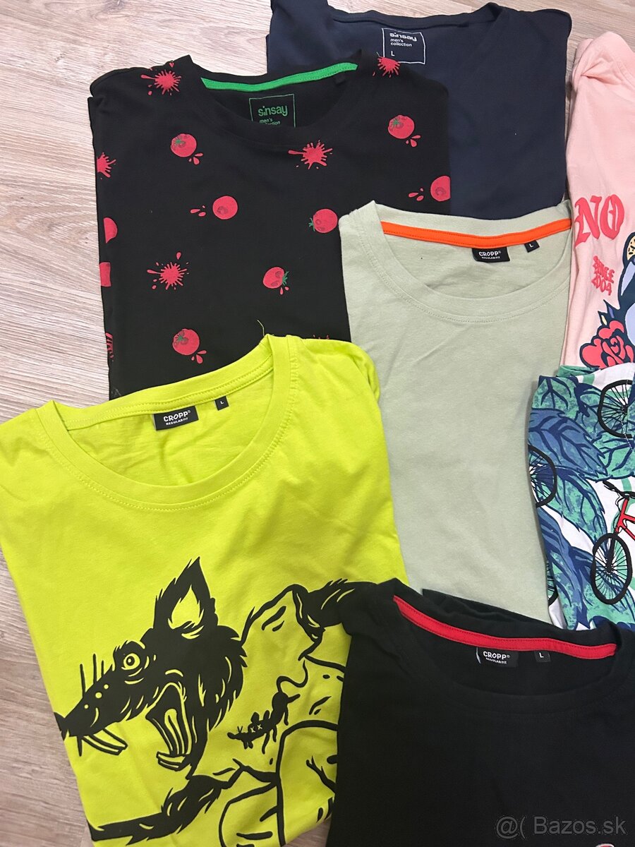 Pánske tričká L nové, 10ks - 5