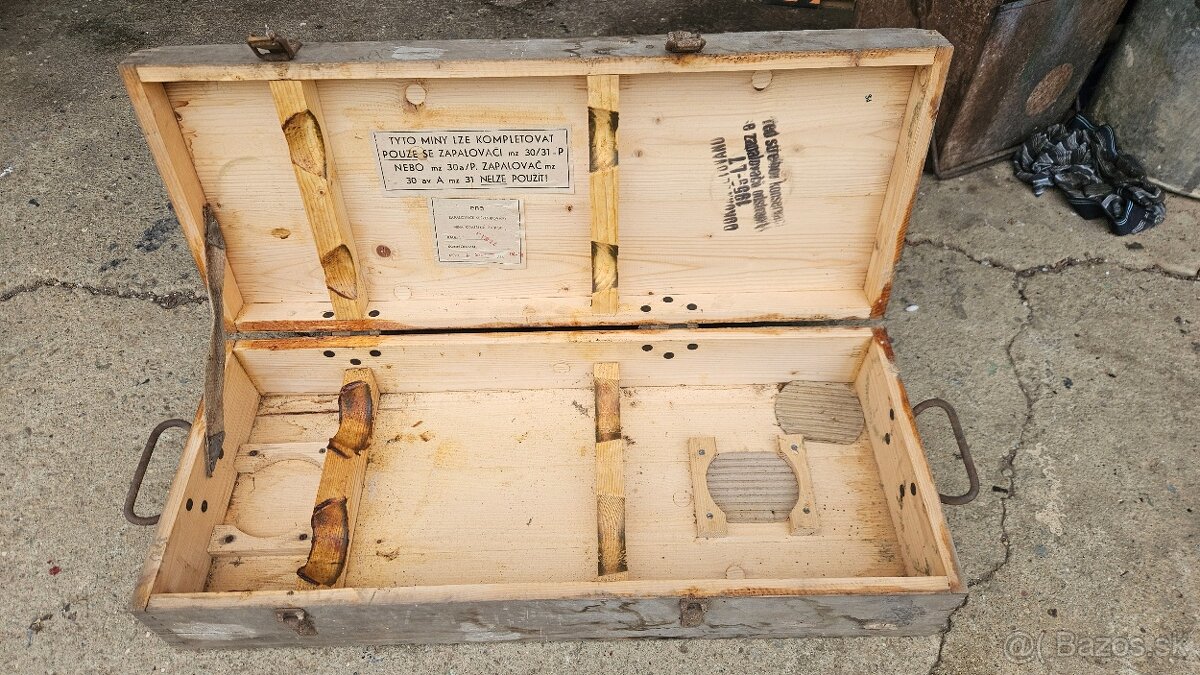 Vojenska drevena krabica bedňa 3. - 5