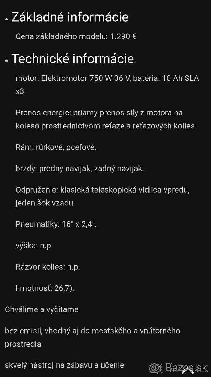 elektrická trial moto detská - 5