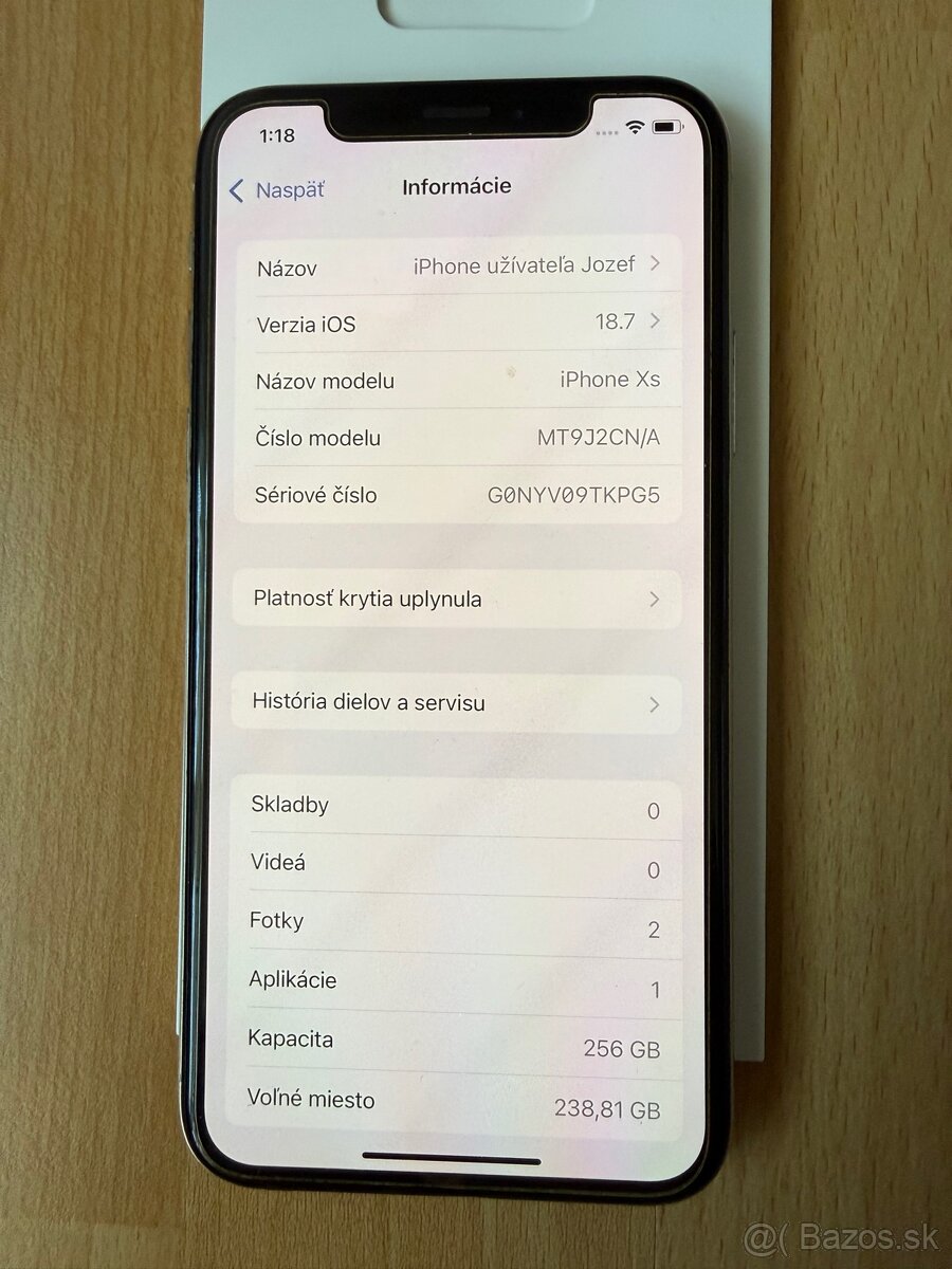Predám iPhone Xs 256Gb - 5