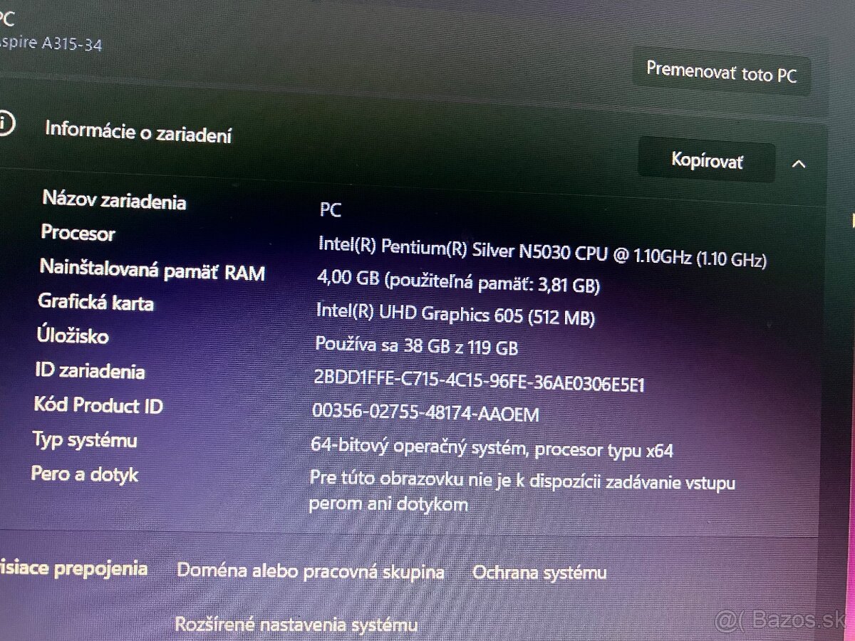 Acer aspire 3 - 5