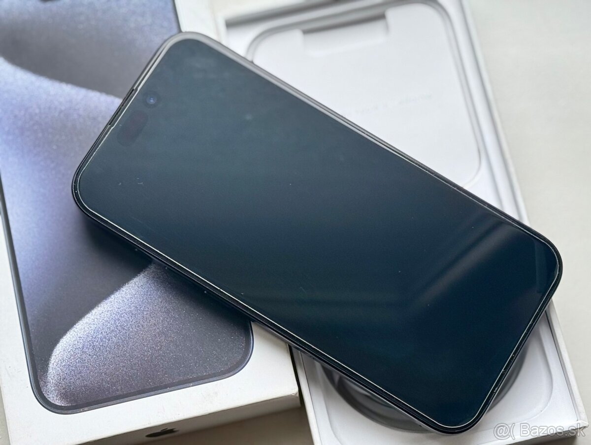 iPhone 15 Pro Blue Titanium BATERIE 100% TOP - 5
