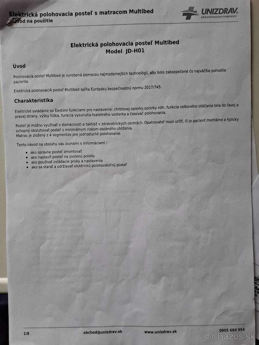 Polohovacia posteľ Multibed Home JD- H01 - nová - 5