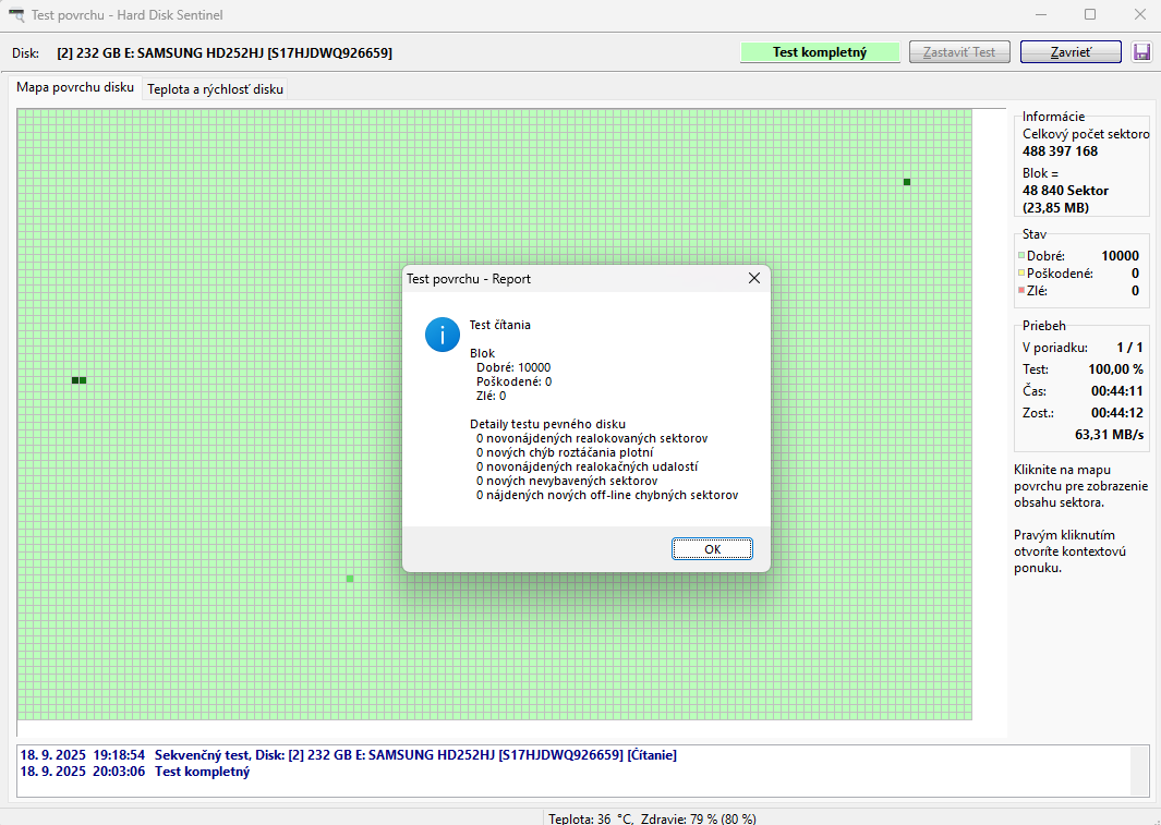3,5" HDD Samsung 250GB, model HD252HJ, 7200 rpm - 5