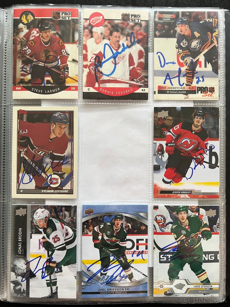 NHL jersey karty a podpisky - 5