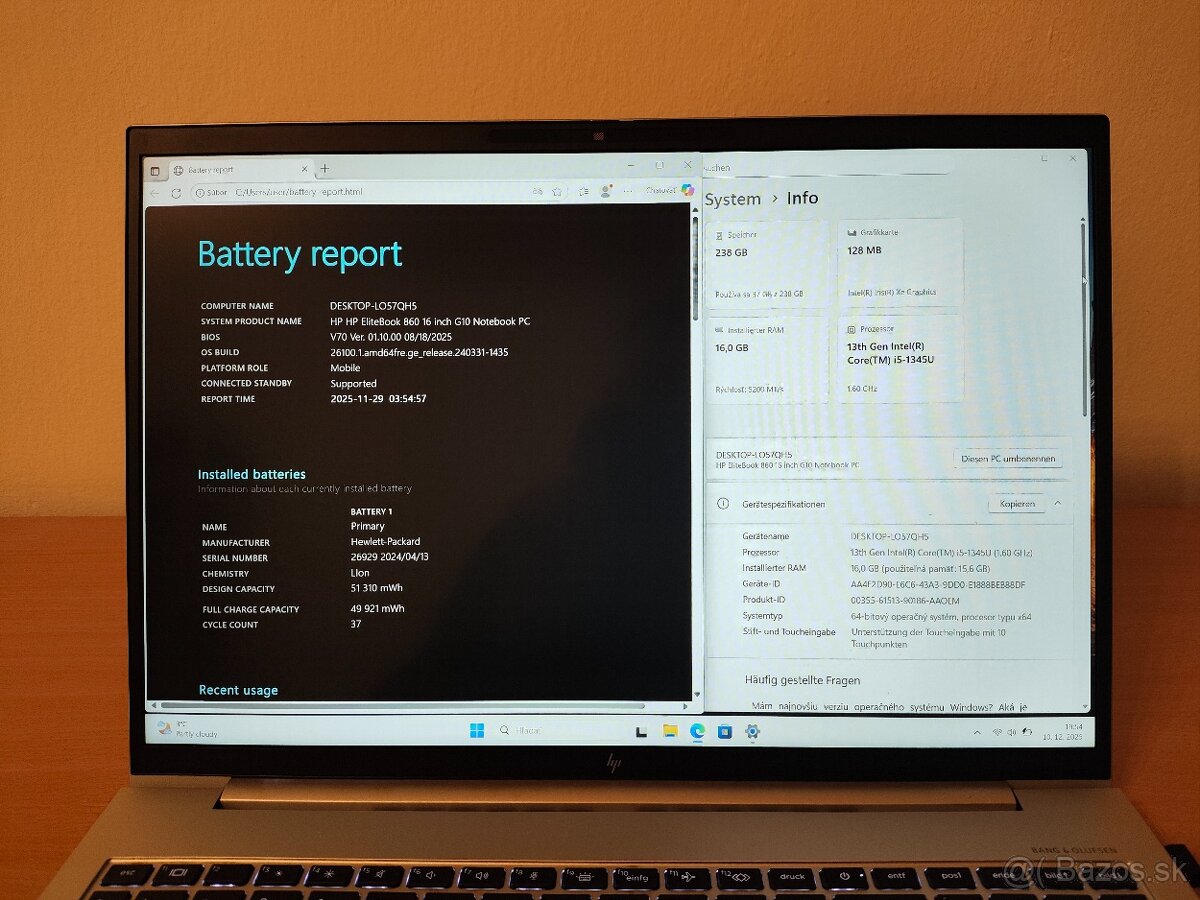 HP EliteBook 860 G10 | i5-1345U |16→32 GB RAM | 256→1 TB SSD - 5