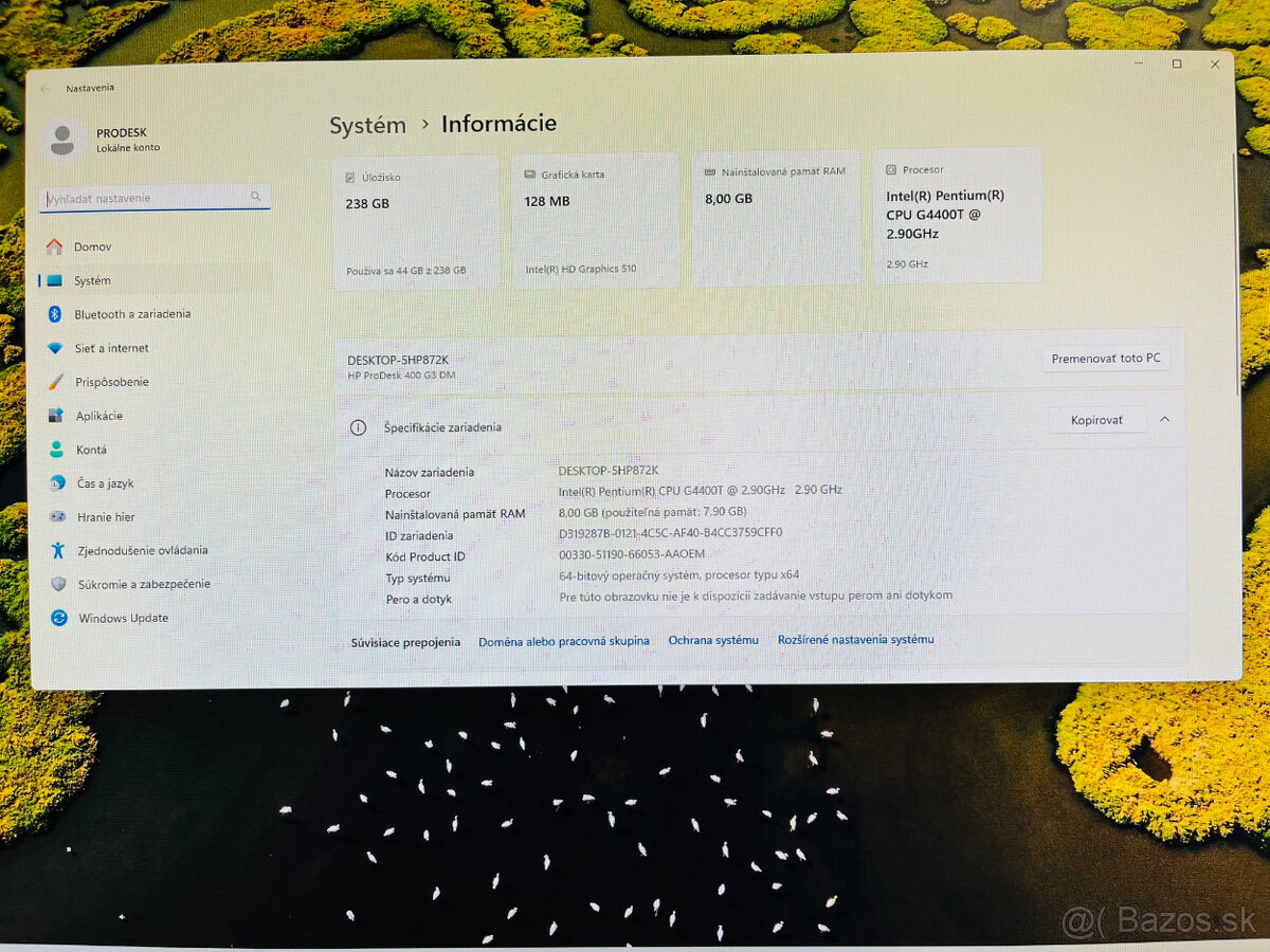Minipočítač HP ProDesk 400 G3 s 2 ročnou zárukou - 5
