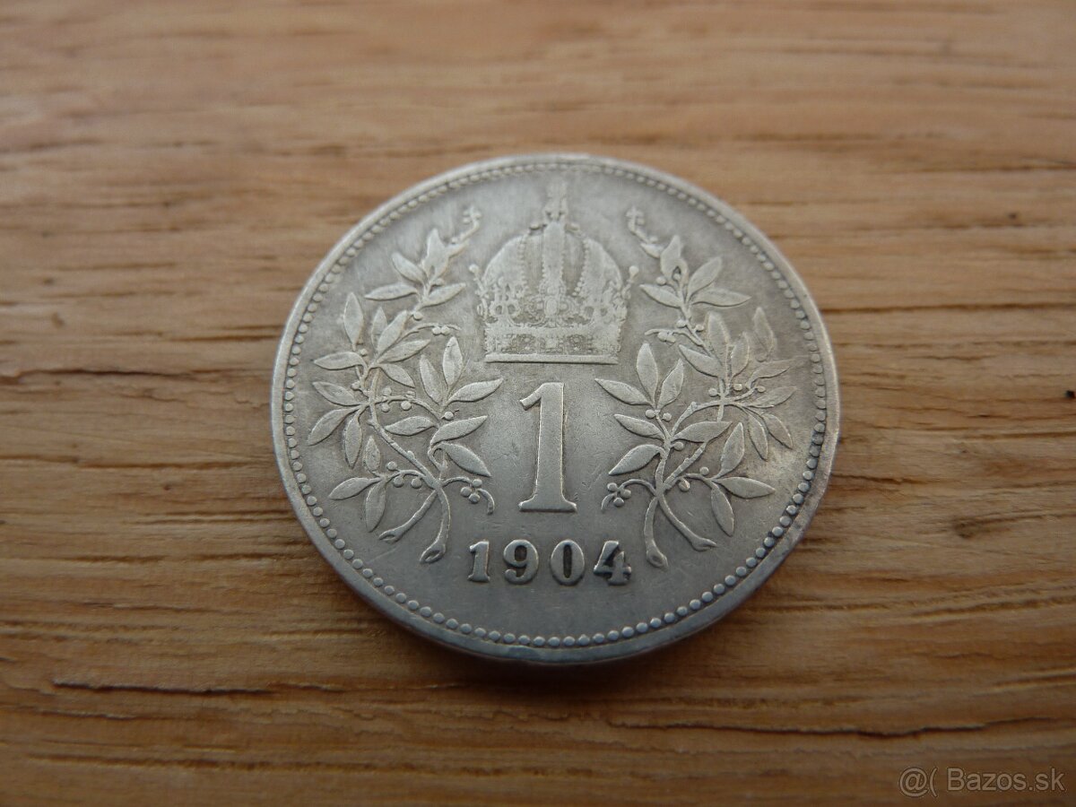 2 x vzácnejšie R-U 1 koruny 1898 bz a 1904 bz - 5