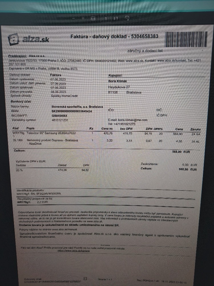 Smart TV Samsung UE65AU7022 "165cm" - Stál 565€, 100% Stav - 5