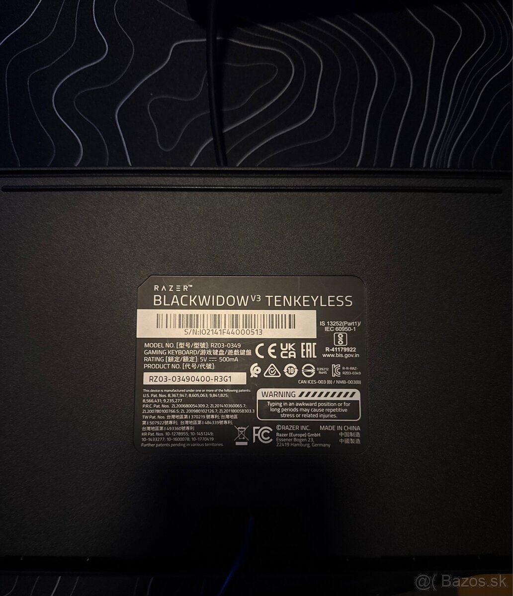 Razer Blackwidow V3 TENKEYLESS - 5