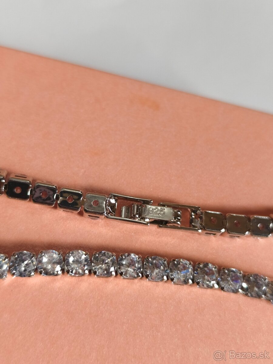 Tenisový náramok striebro 925 - 5