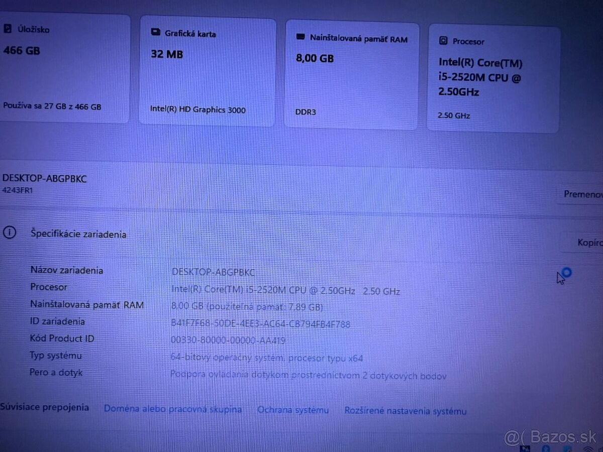 Notebook Lenovo ThinkPad T520 i5/8GB/500GB Win11 - 5