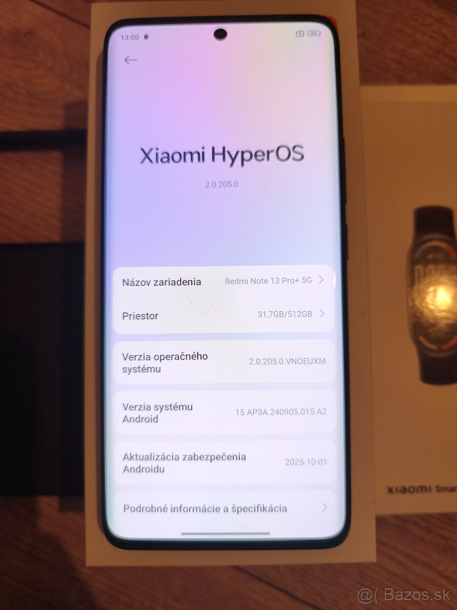 Xiaomi Redmi Note 13 Pro+ 5G 12GB/512GB + Xiaomi Smart Band - 5