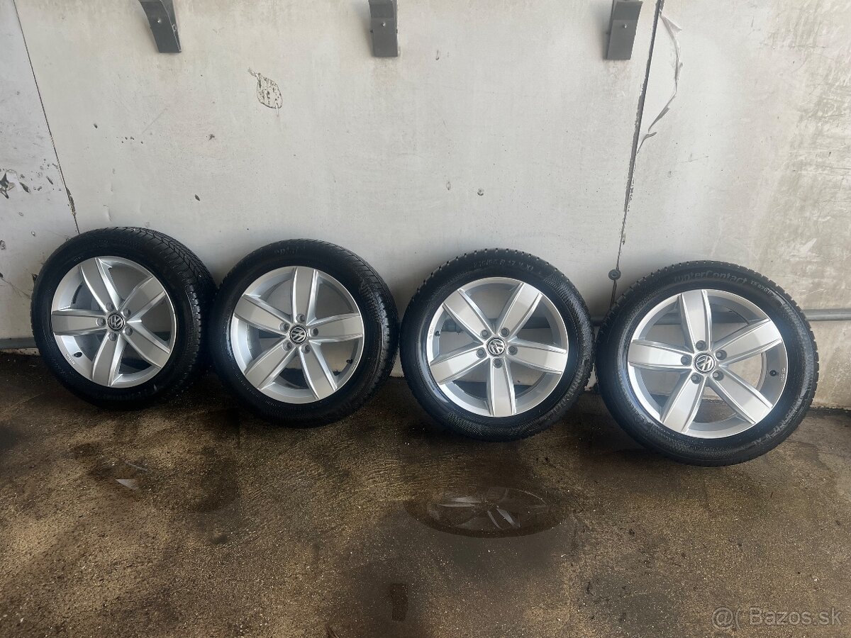 17” 5x112 r17 Originál VW hliníkové disky 215/55 r17 - 5