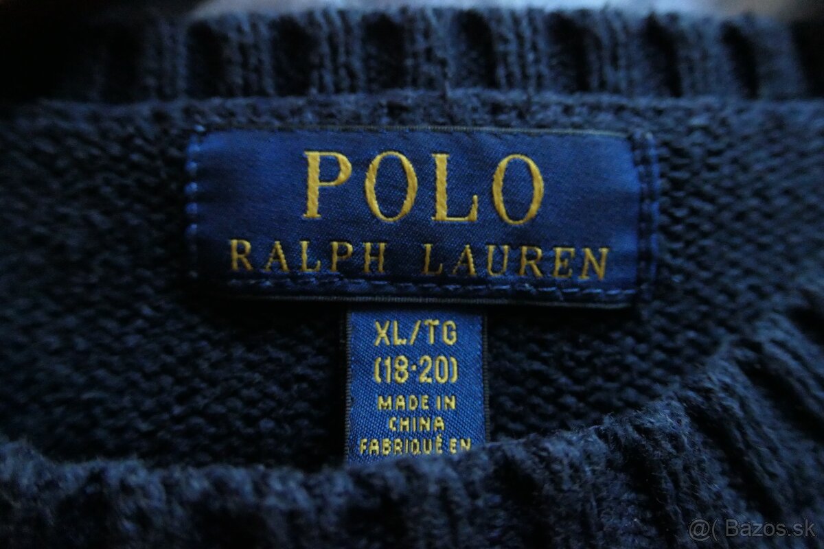 RALPH LAUREN BEAR ICON bavlneny kvalitny moderny sveter M - 5