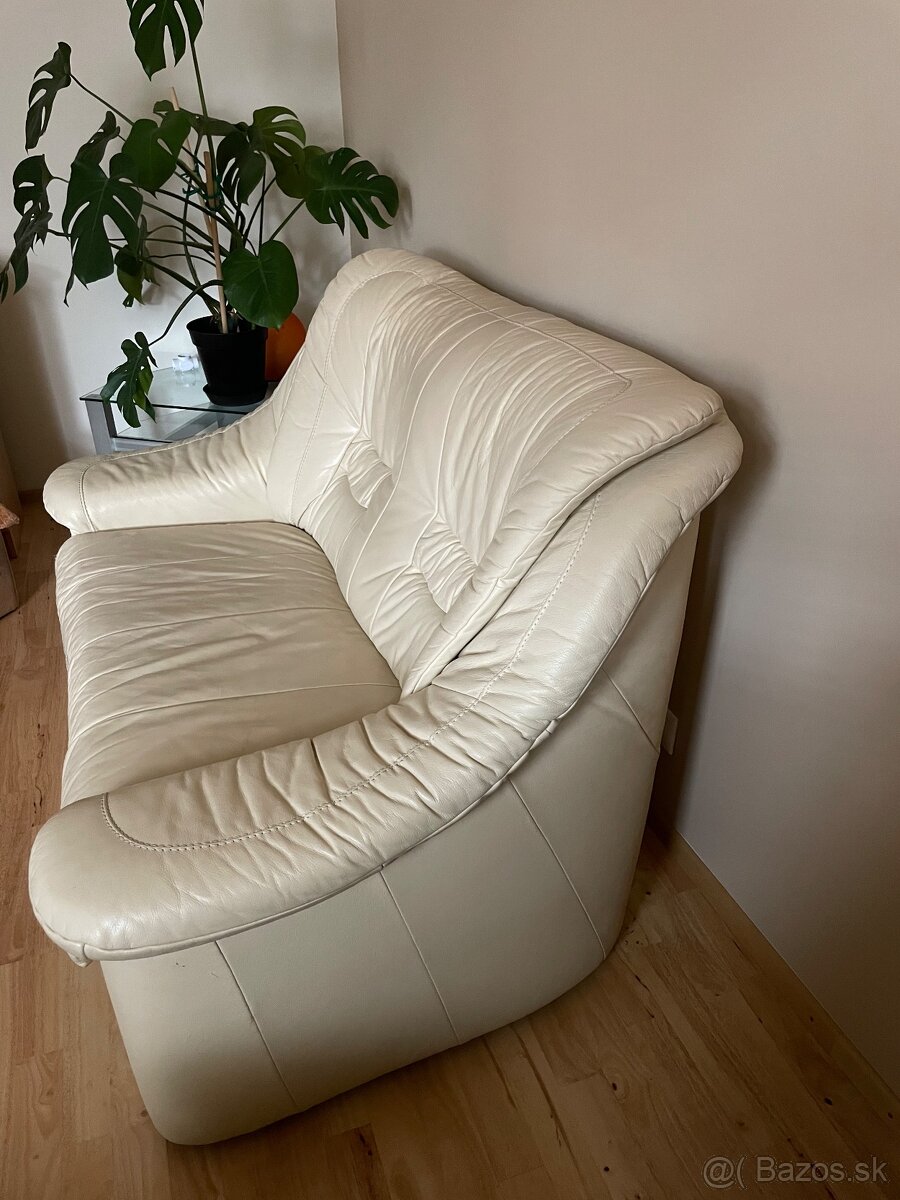 Kožená sedacia súprava 3+2 s rozkladom - 5