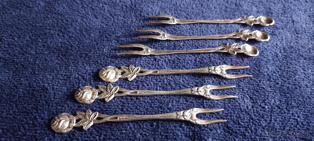 Investičné Striebro–miska+vidličky na olivy–Nemecko-162,4g - 5