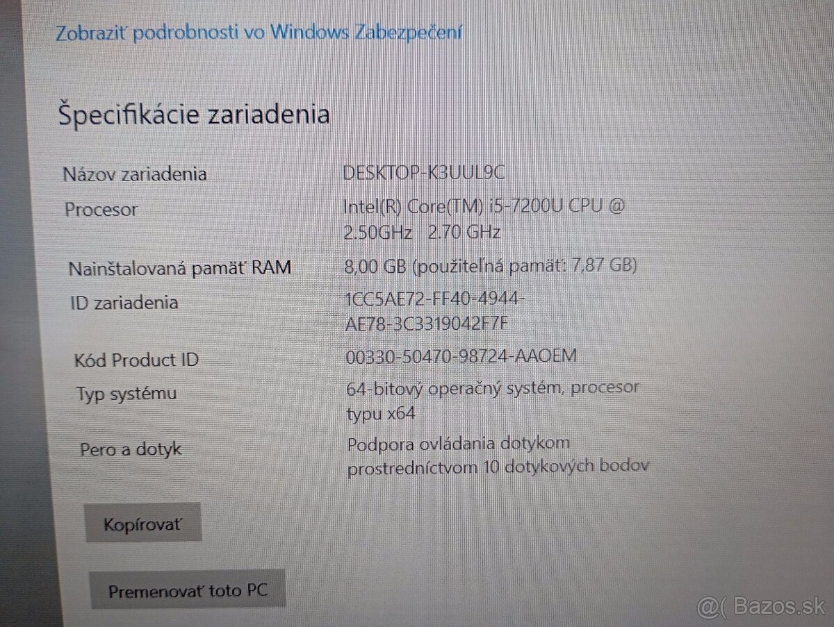 dotykový Dell Latitude 5280 ,Intel® Core™i5 , 8gb ram , ssd - 5