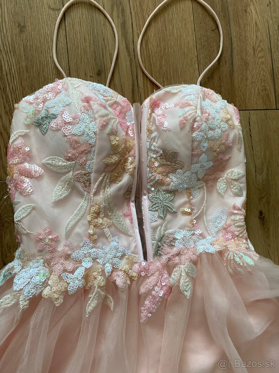 Dlhe tylove spolocenske saty Mascara - 5