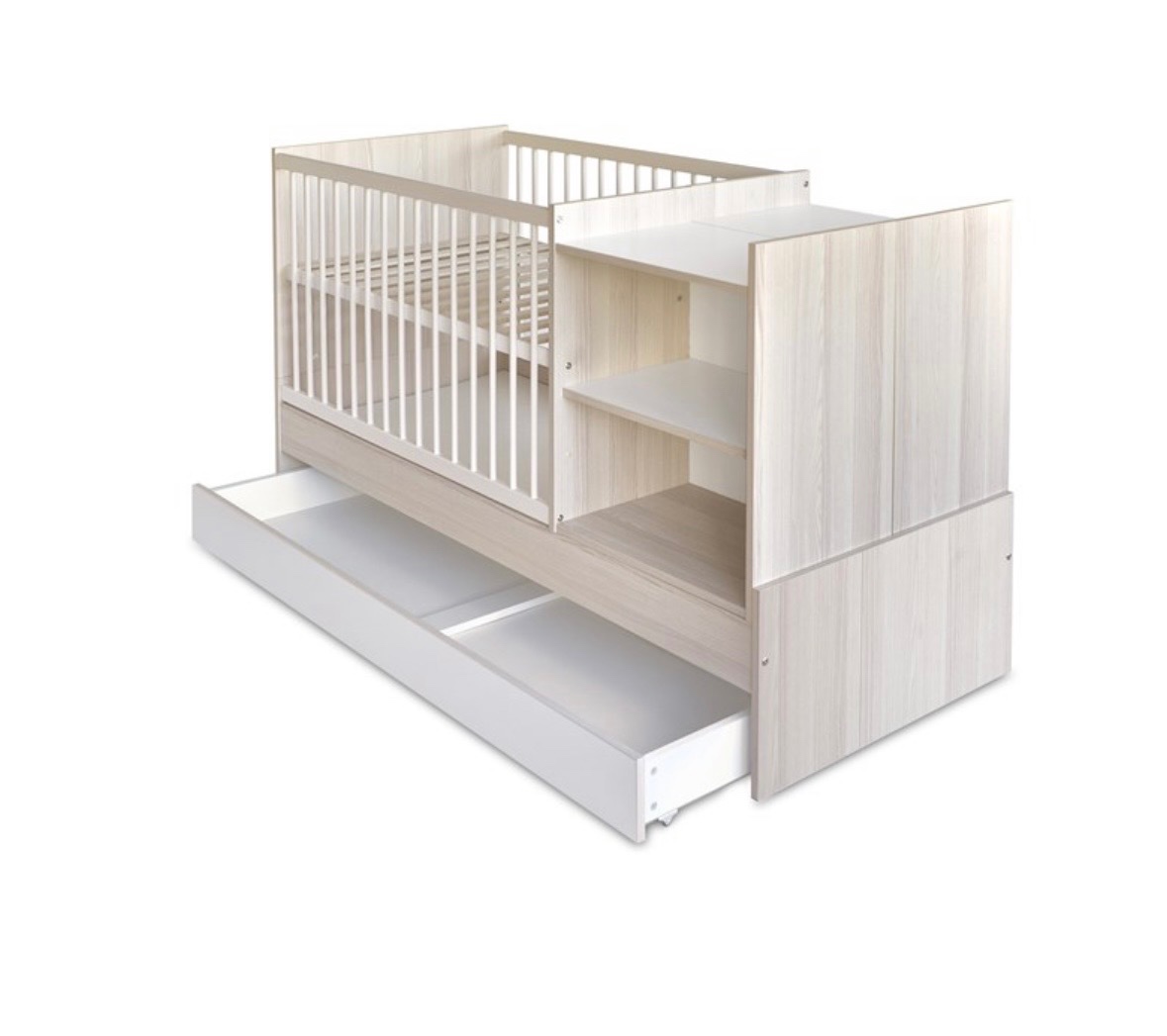 Detská postieľka s prebaľovacim pultom - 5