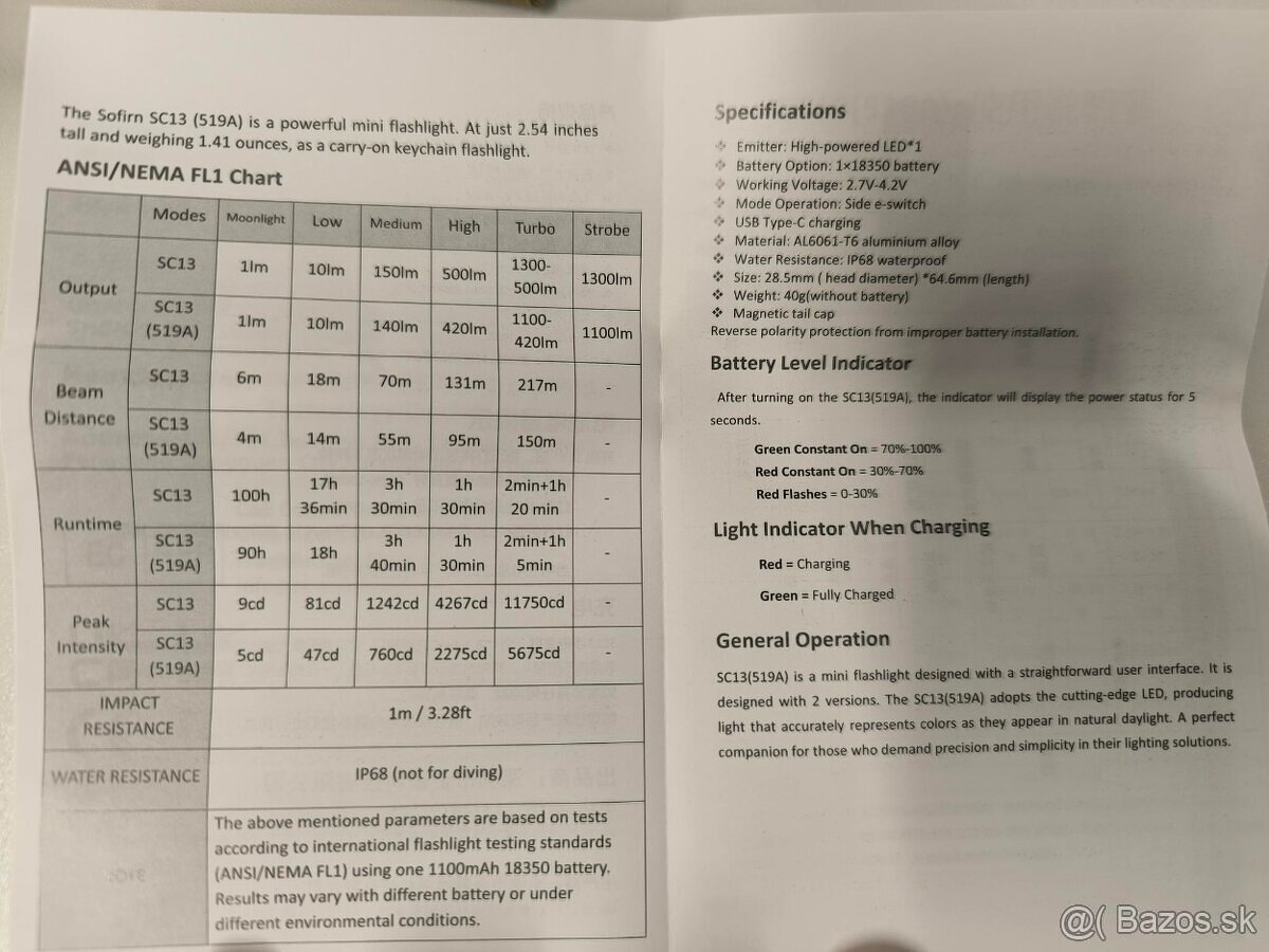 Sofirn SC13 18350 LED mini baterka (1100lm) - 5