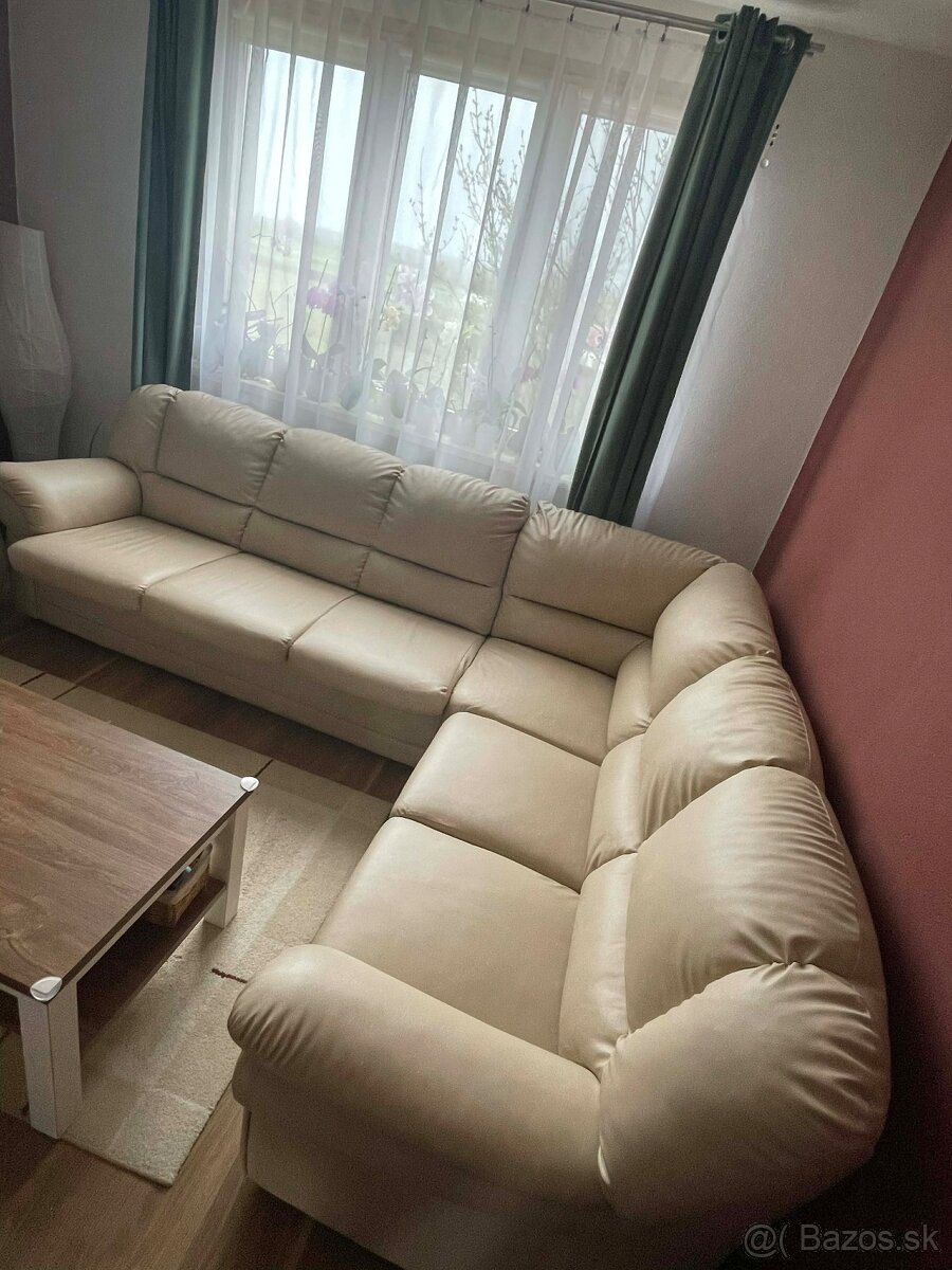 Rohová sedačka kožená - 5