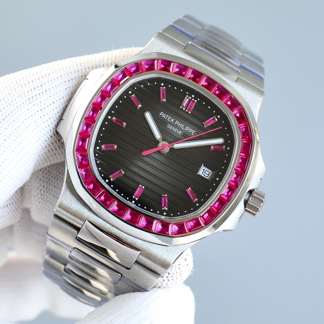 Pánske hodinky Patek Philippe Nautilus Ruby Bezel - 5