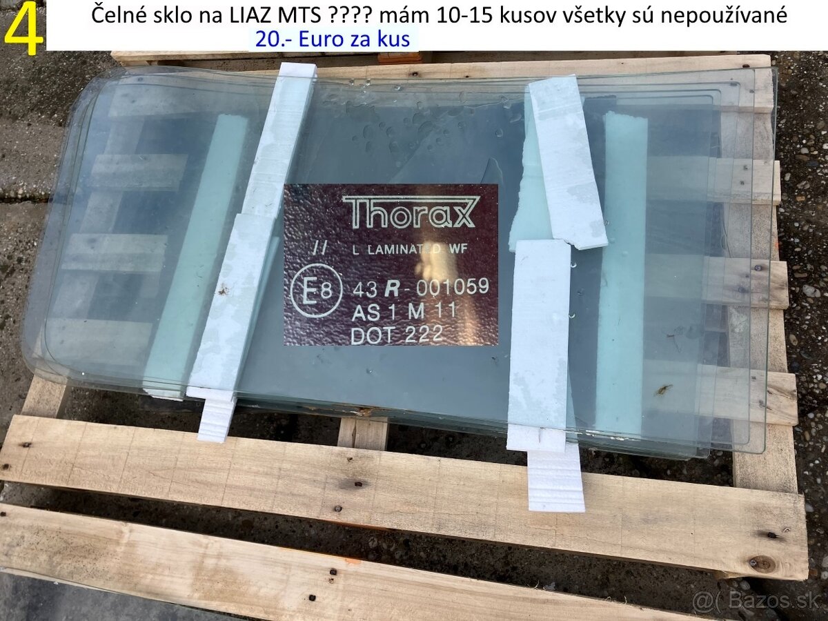 Čelné a bočné sklo na LIAZ a TATRA - 5
