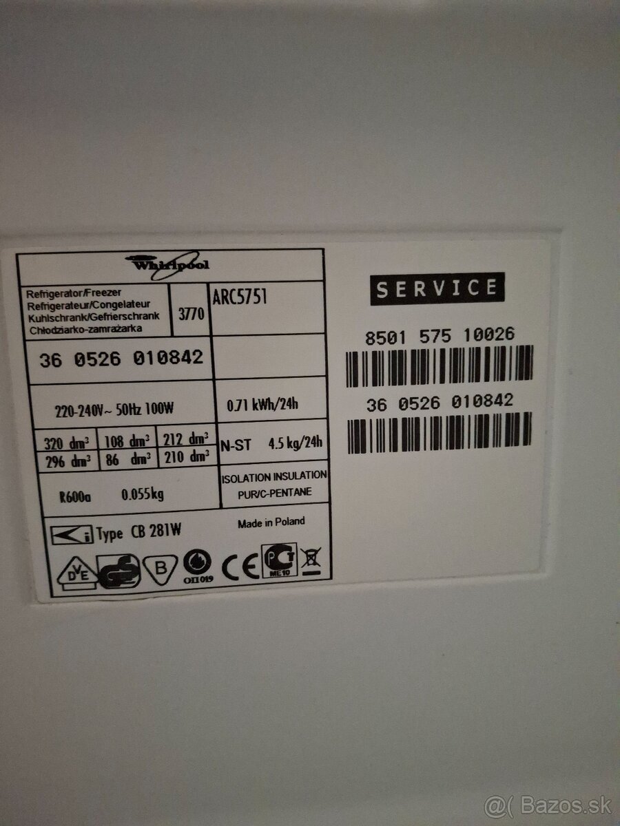 Whirpool Chladnicka - 5