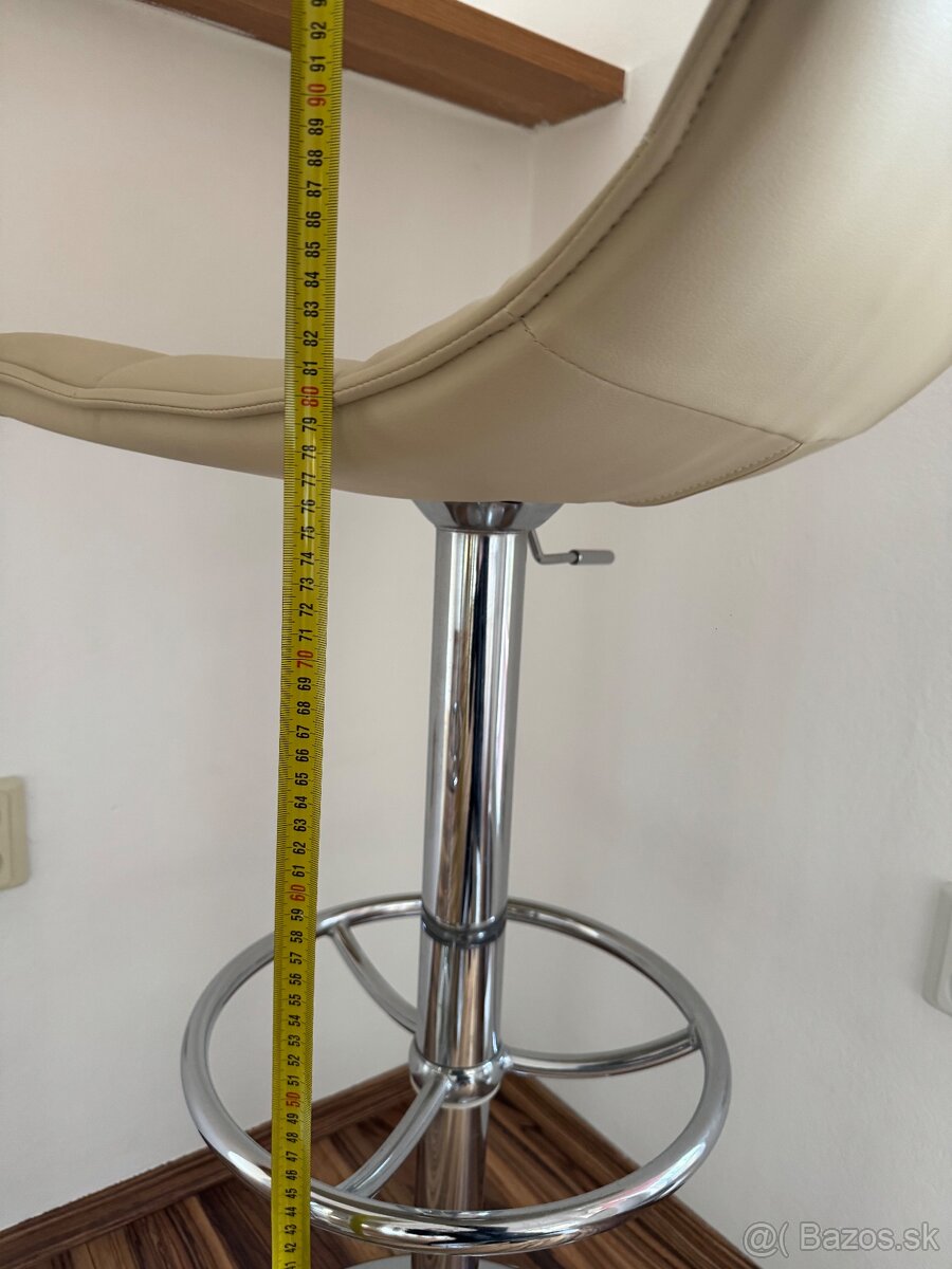 Predam 2ks barove stolicky chrom koža - 5
