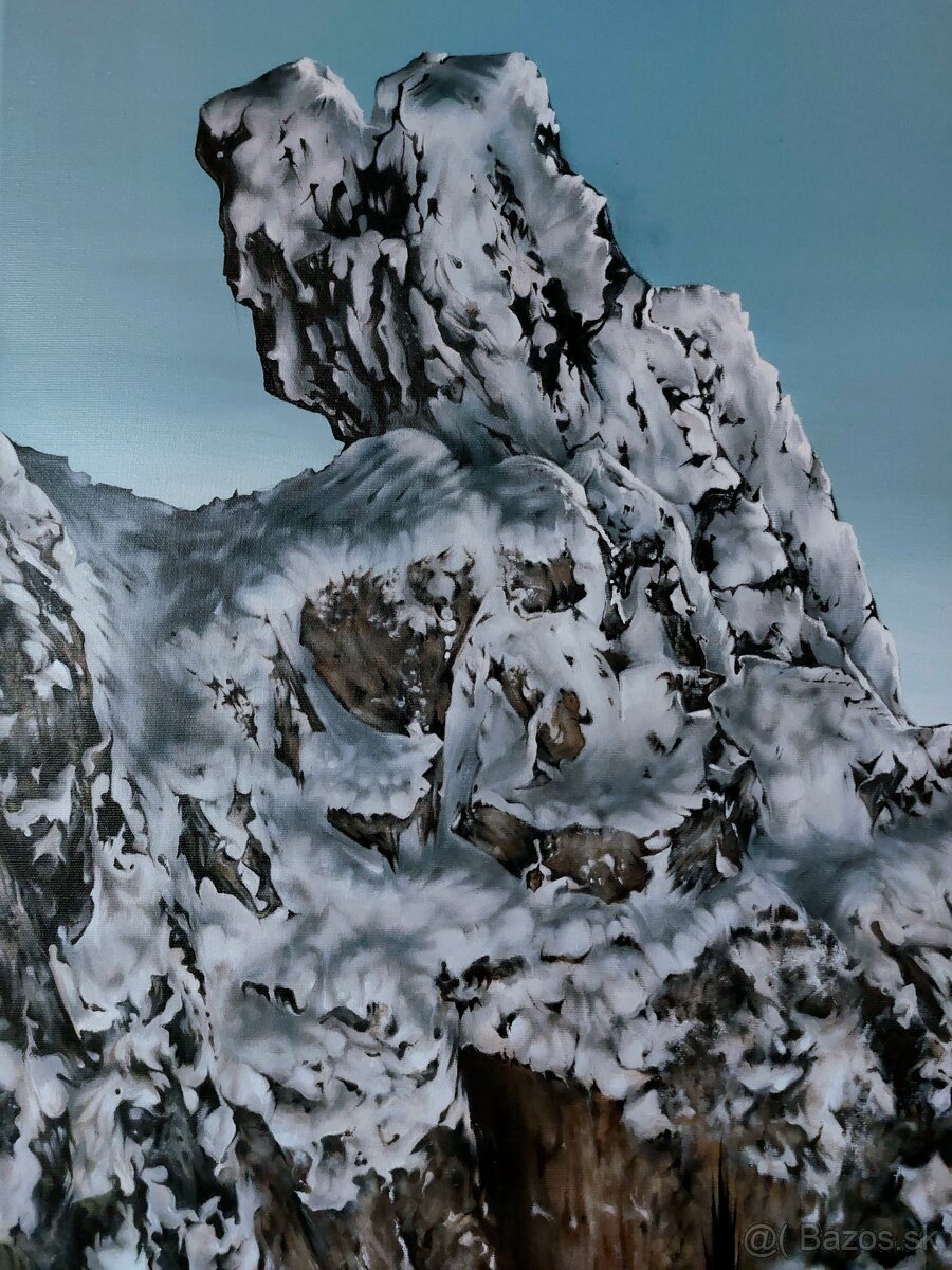 Hyperrealistická akrylová maľba / obraz Tatranský tiger - 5