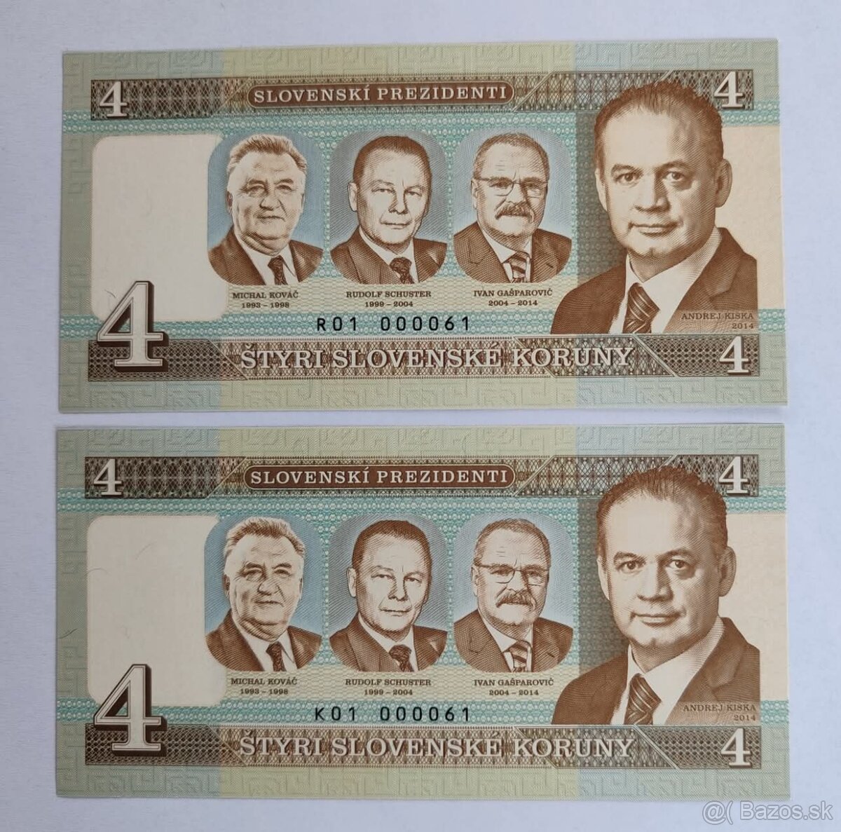 Vzácné bankovky Matej Gábriš, všetko UNC - 5